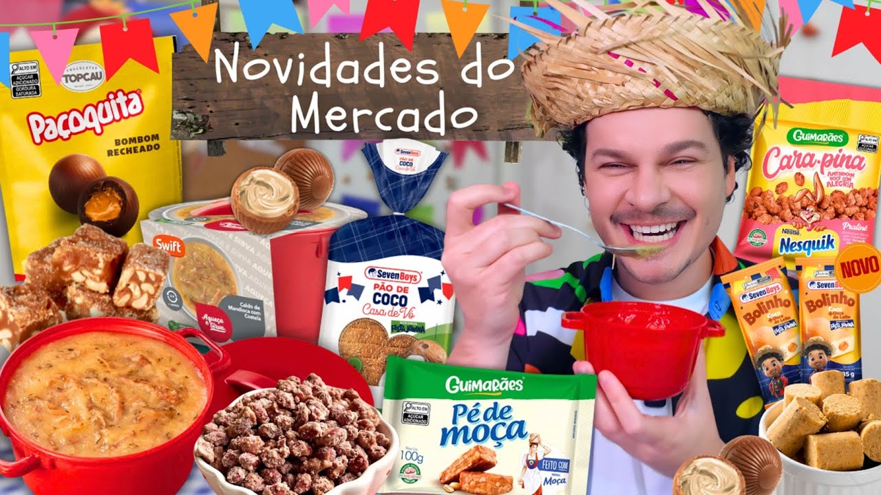 PROVANDO LANÇAMENTOS DE MERCADO / CALDO DE MANDIOCA COM COSTELA DA SWIFT,  BOMBOM DE PAÇOCA, BOLO