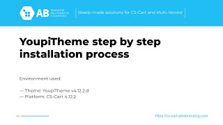 Youpitheme for CS-Cart - step by step installation