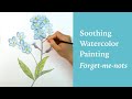 Soothing Watercolor Florals: Forget-me-nots