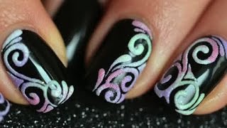 Nail art spiral + christmas ideas