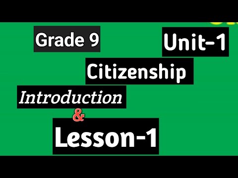 የGrade 9 Citizenship Unit One 1 Lesson One 1 In Amharic