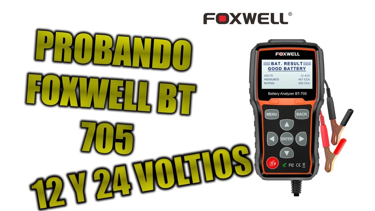 Foxwell Bt705 Comprobador De Baterías De Coche 12v,24v
