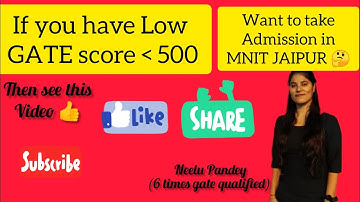 Minimum GATE  Score required to get  M.Tech (cse) Admission in MNIT JAIPUR Through CCMT Counselling