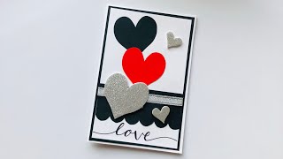 Easy and Beautiful Card For Valentines Day/Valentines Day Card Making Very Easy/Shorts