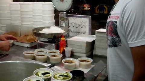 Famous Ash & Halim Store in Teheran. at Vali e Asr Street