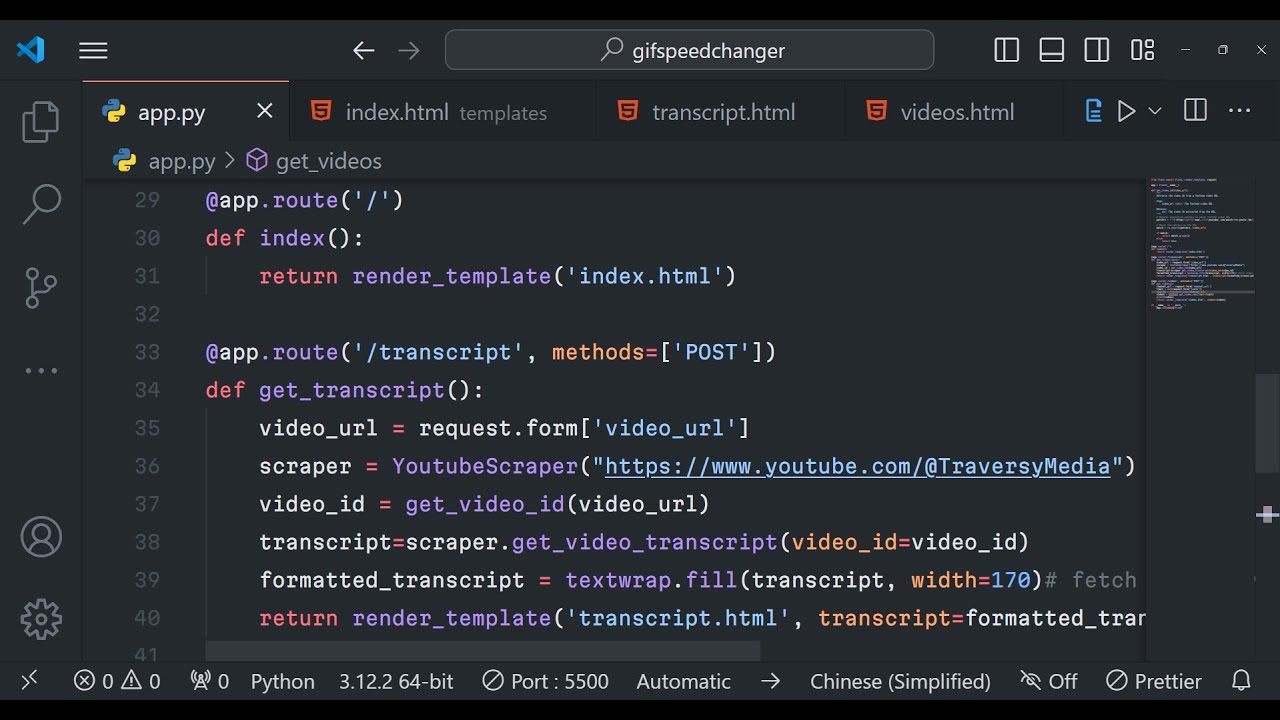 Python 3 Flask Youtube API to Fetch Video Transcript & Fetch Videos of ...
