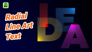 Radial Line Art Text Effect Tutorial in Affinity