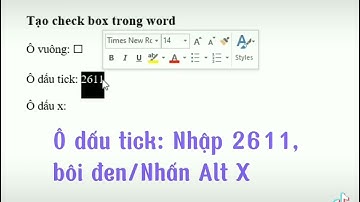 Mẹo tạo checkbox trong Word cực nhanh bằng cách sử dụng phím tắt #hoctap #tinhocvanphong #word