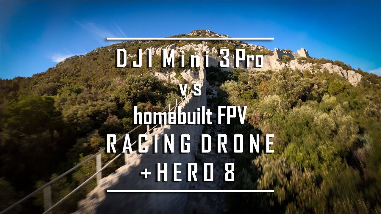 DJI Mini 3 Pro vs FPV Racing Drone + Hero8 + Gyroflow - YouTube