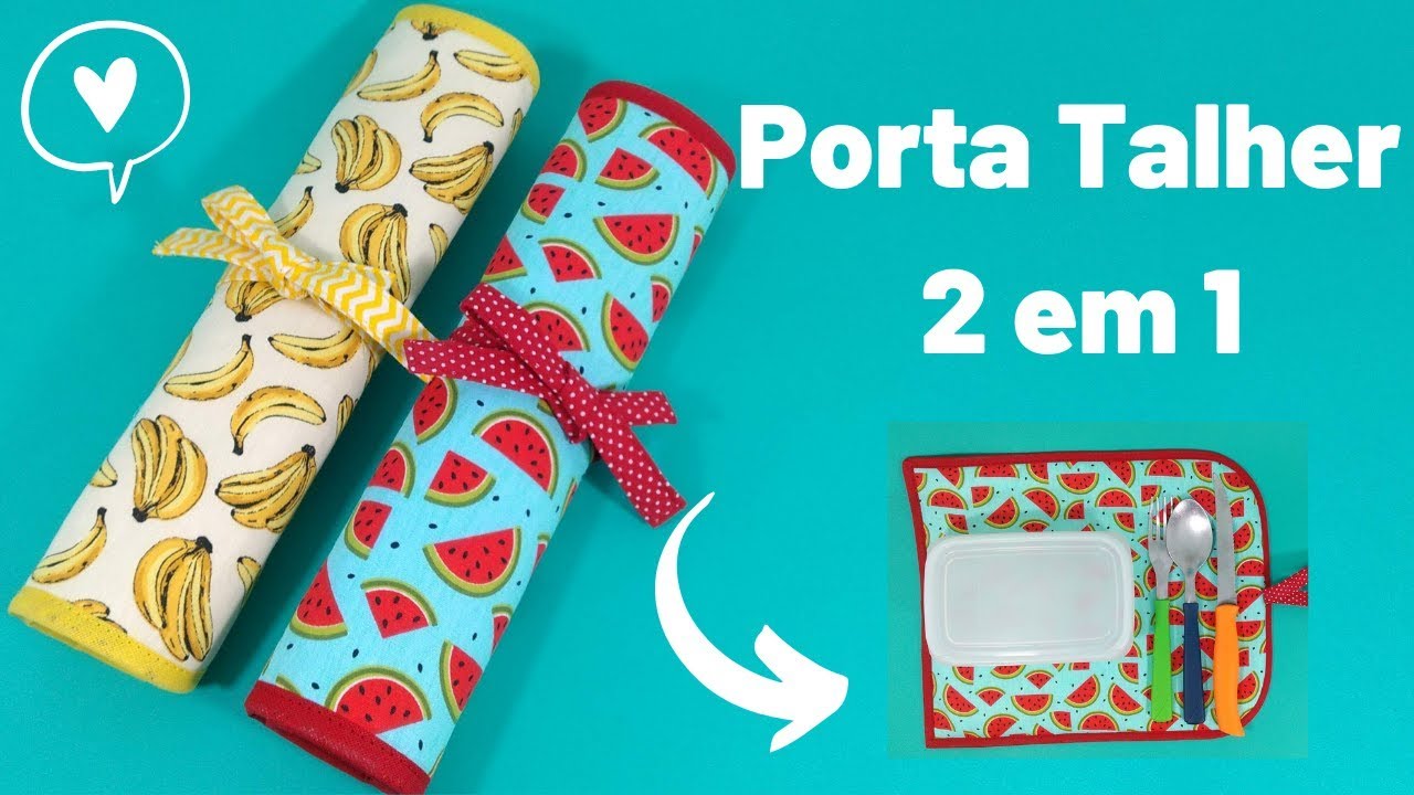 Passo a Passo Porta Talher 2 em 1 #costuracriativa #portatalher #jogoamericano #diadosprofessores
