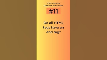 Do all HTML tags have an end tag? | HTML Interview Questions and Answers Part - 11 #shorts #tranding