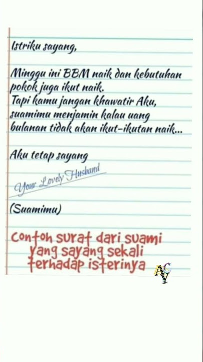 Surat Untuk Istri #shorts