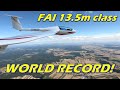 Glider World Record Flight in the FAI 13.5m class 2020!