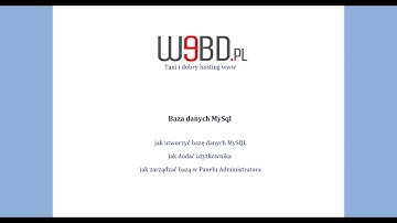 WEBD.pl Jak stworzyć bazę danych MySQL