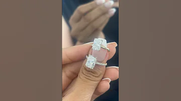 Radiant Cut Hidden Halo Lab Diamond Engagement Rings Comparison 
