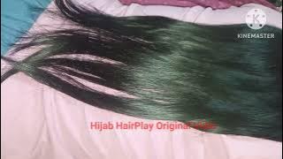Hair Play Rambut Panjang Hitam Lurus saat tidur // Asmr Hair Pulling long Hair