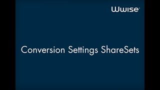 Wwise Tutorial 21 - Conversion Settings ShareSets