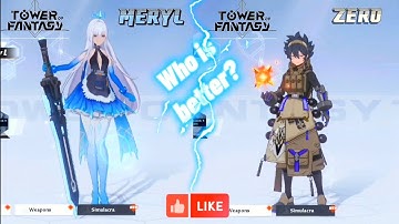 Tower of Fantasy: Who is better? Meryl (SSR) VS Zero (SSR) Gameplay comparation Weapons Skills