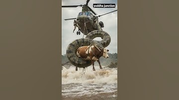 “हेलीकॉप्टर रेस्क्यू के दौरान विशाल Anaconda का हमला | #cobra #snake #wildlife #anaconda #helicopter