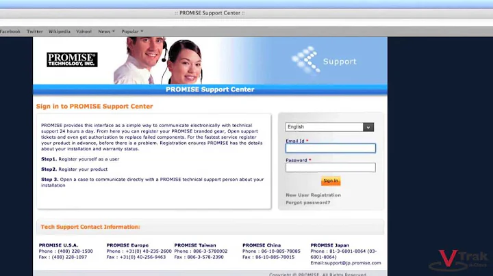 Contacting Technical Support - PROMISE VTrak A-Class Training Video