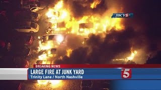 Crews Battle Auto Salvage Yard Fire In North Nashville