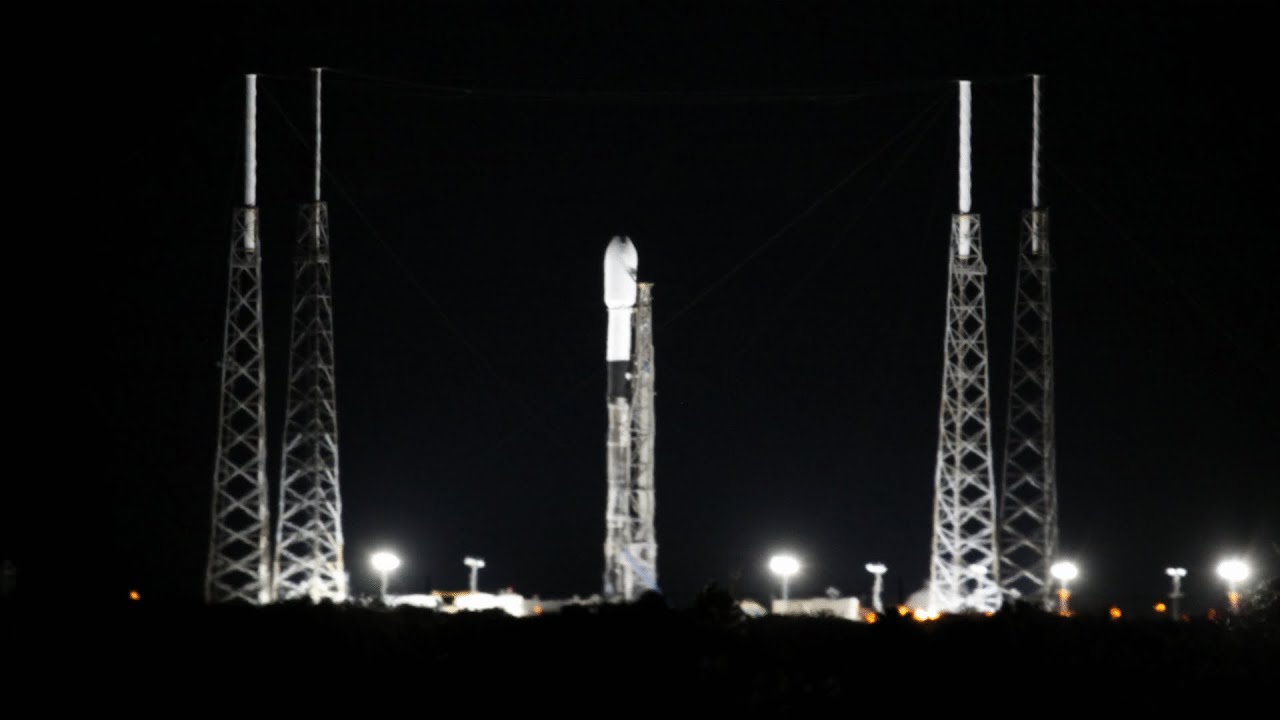 SpaceX test fires Falcon 9 rocket for Starlink mission - YouTube