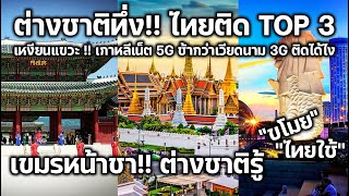 ้ข้างบ้านไม่เชื่อว่าไทยล้ำหน้าขนาดนี้ ต่างชาติทึ่งไทยติดอันดับ5Gนักท่องเที่ยวอิจฉาคนไทยเนตแรงเจ๋งสุด