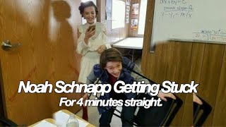 Noah Schnapp getting Stuck in everything for 4 minutes straight.