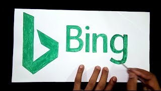 How to draw the Bing logo