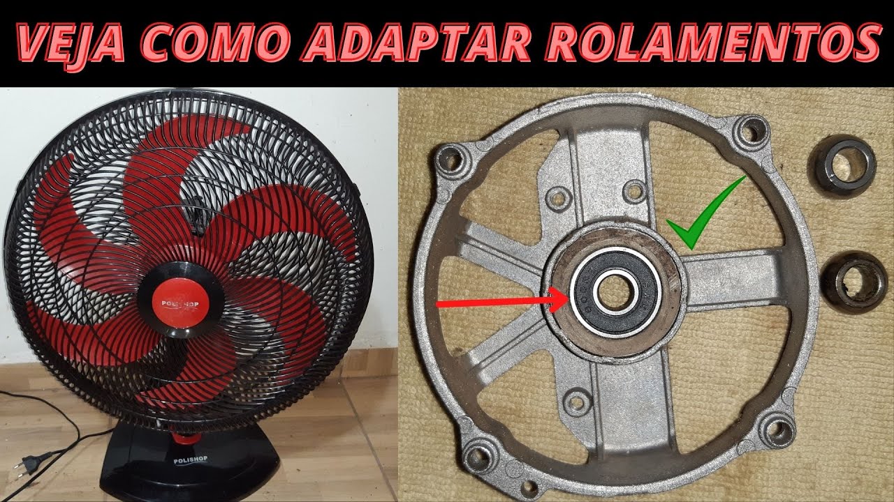 🚨 Cansado de trocar as buchas do ventilador! Veja como adaptar rolamentos de forma centralizada