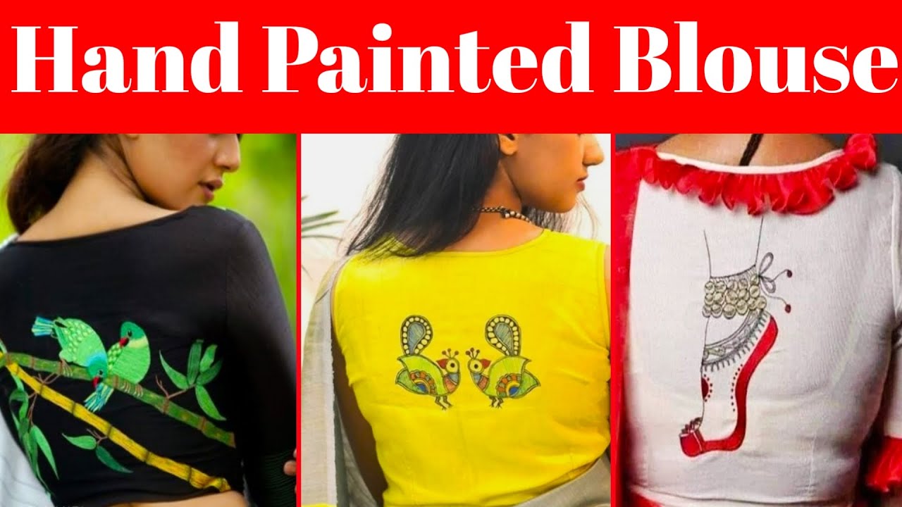 Hand Painted Blouse Designs Printed Blouse Hand Design by Look