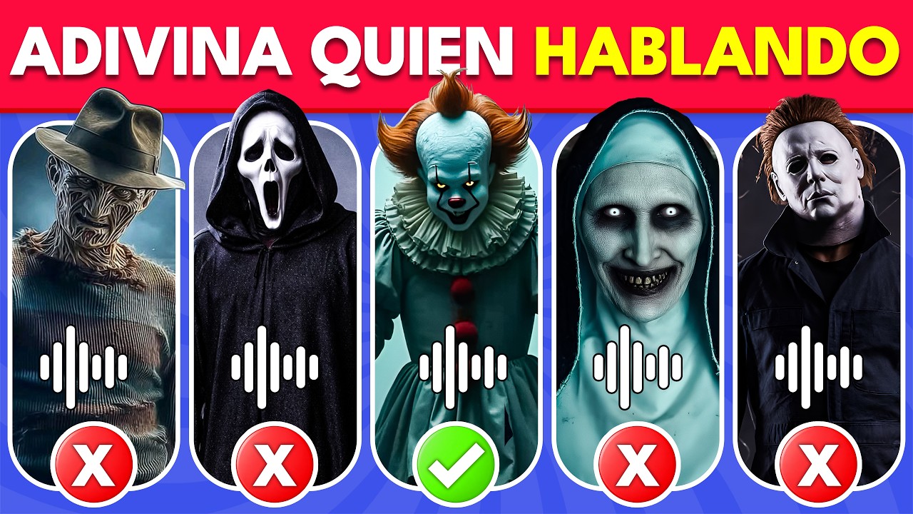 ¡Solo el 1% Puede Adivinar el Personaje de TERROR por su VOZ! 🔊😱| Pennywise, M3GAN, Wednesday, Vecna