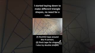 Geometric Accent wall painting Tutorial with my girls