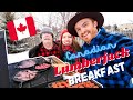Canadian LUMBERJACK BREAKFAST 🇨🇦🍳: Cooking Outside in the Snow in -20°C in the Middle of WINTER!