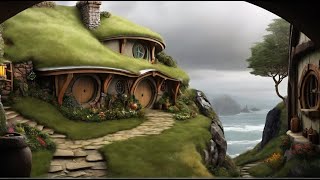 Shire: Hobbit Homes by the Sea | Relaxing Rain and Thunder Ambience | Cinematic Experience | HOBBIT