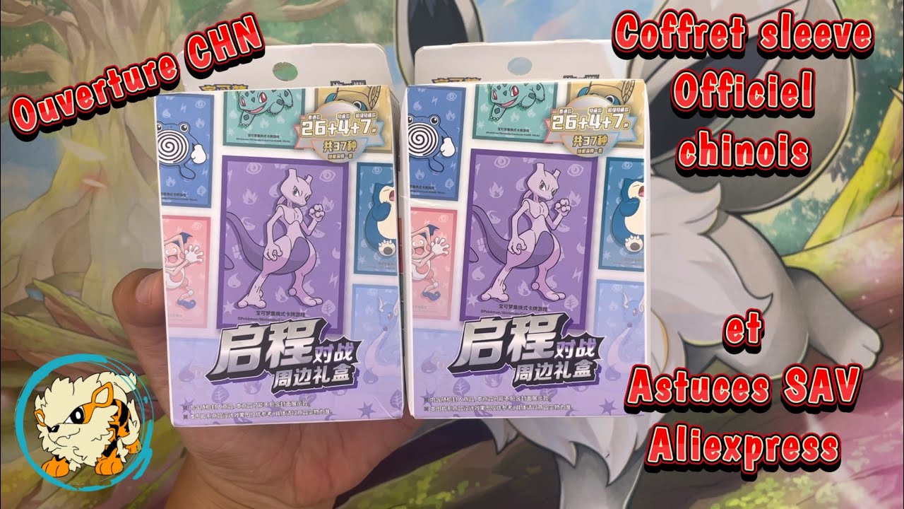 JCC Pokémon - Ouverture CHN - coffret sleeve officiel chinois et astuces pour SAV aliexpress