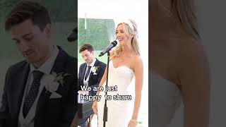 Bride SINGS EPIC Thank You Song to #wedding Guests