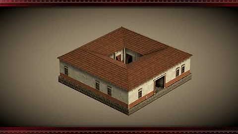 Time Lapse Video of typical roman agricultural administration building | Built in Blender