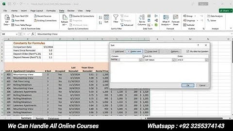 Exp22_Excel_Ch05_ML2_Apartments | Excel Chapter 5 Mid-Level 2 - Apartment Complexes (pc only)