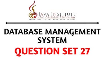 Question Set 27 | Database Management System | Java Institute