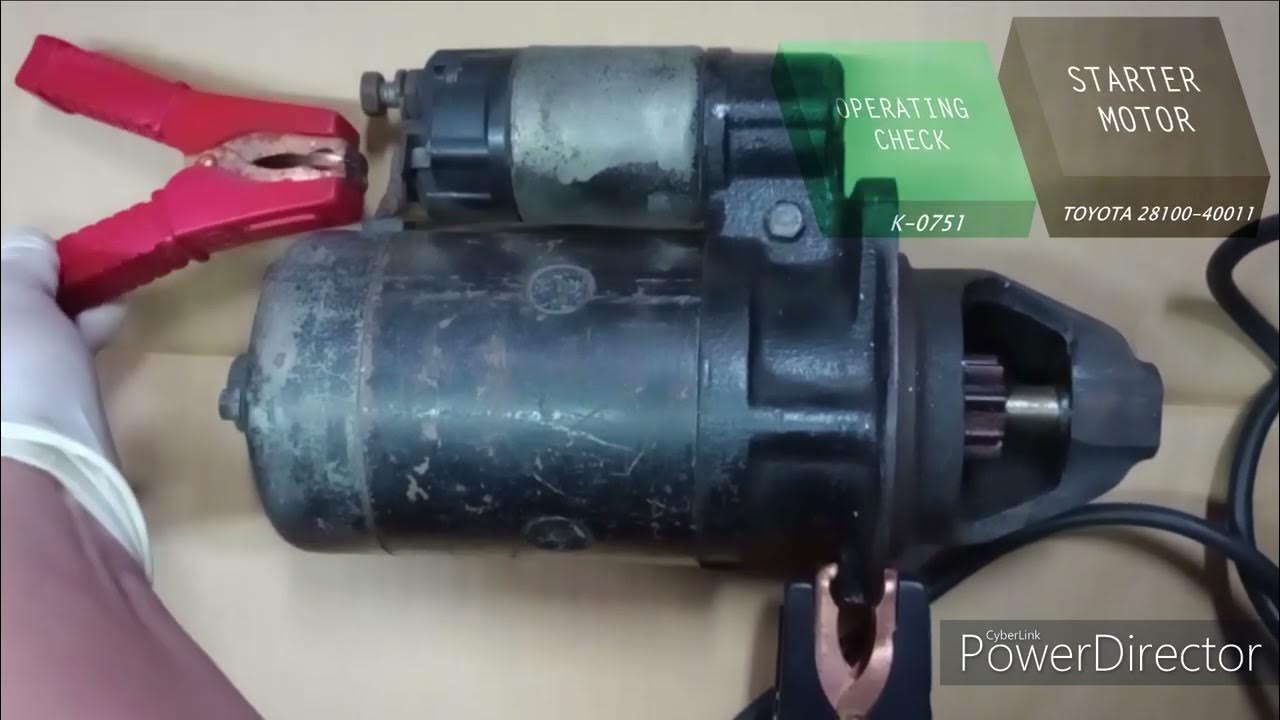 K0751 動作確認：トヨタ セルモーター 2810040011 ｜ OPERATING CHECK TOYOTA STARTER