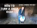 How to turn a sheep over manually without straining your back.