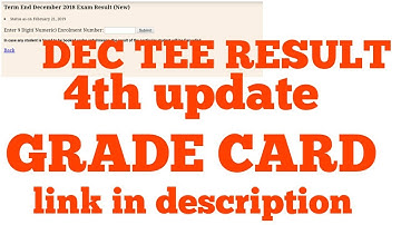 IGNOU NEW DEC TEE RESULT 2018 4TH UPDATE AND GRADE CARD DECLARED
