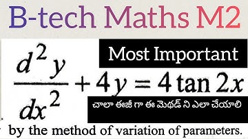 variation of parameters in telugu@maths naresh eclass