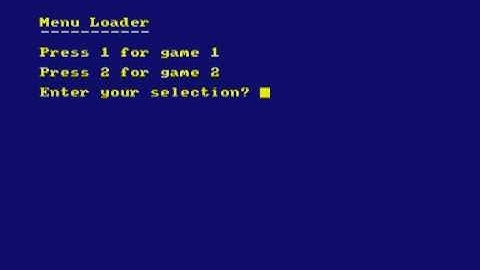 Amstrad CPC - Game file selector program (Basic)