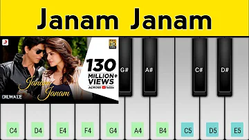 Janam Janam Piano Tutorial | Dilwale | Shah Rukh Khan, Kajol