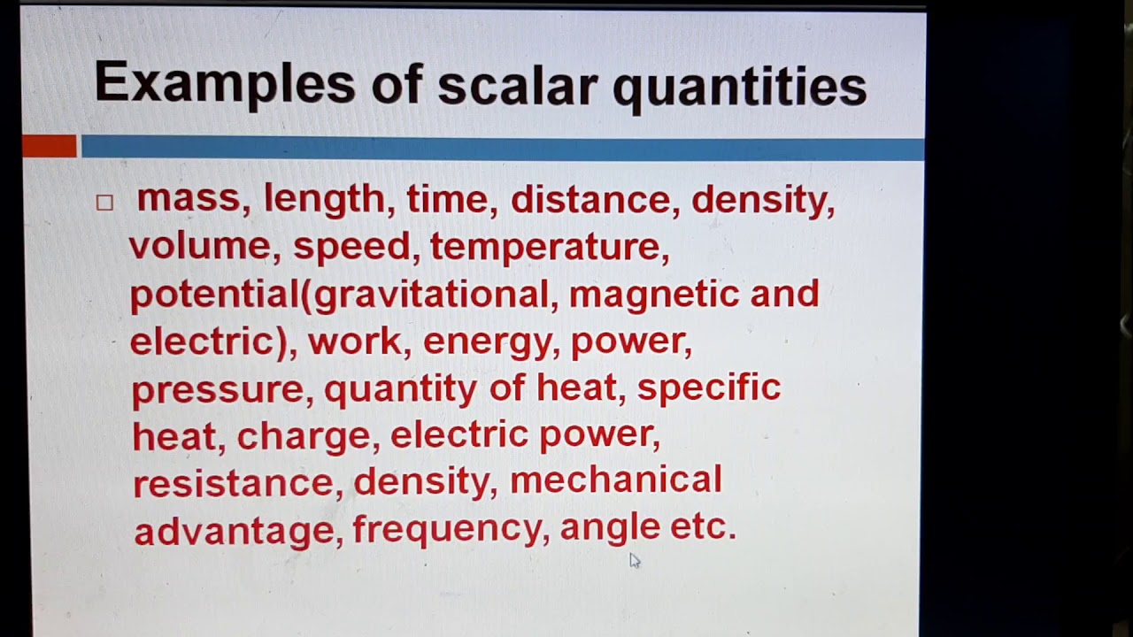 Std 9 physics .introduction to scalars and vectors - YouTube