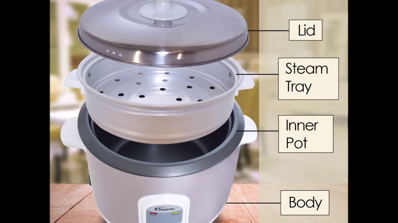 PowerPac Rice Cooker with Steamer 1L (PPRC64) 