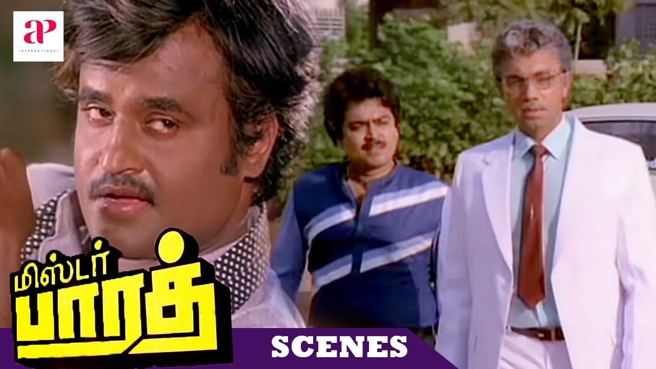 Mr Bharath Tamil Movie Scenes  Rajinikanth tricks Sathyaraj  Goundamani  S Ve Shekhar