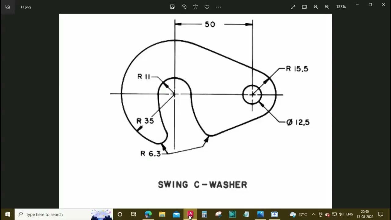 autocad day 8 swing cwasher autocad for beginner YouTube